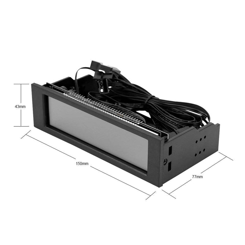 [Australia - AusPower] - Front LCD Panel for 5 Fans Speed Controller, CPU Temperature Sensor, Computer Cooling, Drive Bay, AUTO/Manual Mode Switch 