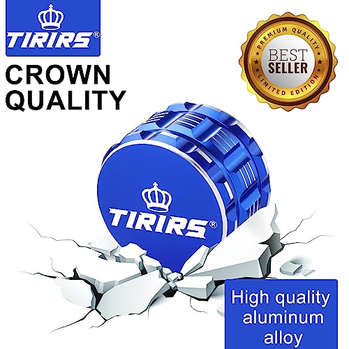 3 Inches 4 Pieces Premium Herb Grinder - Aluminium Large Spice Grinder with Pollen Catcher, Comes with Pollen Scraper and Cleaning Brush, Blue 3 in (75 mm)