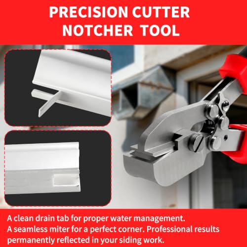 GuanDaooL 3/4-inch J-channel cutter notcher with black and red handle for nippers and snips tasks