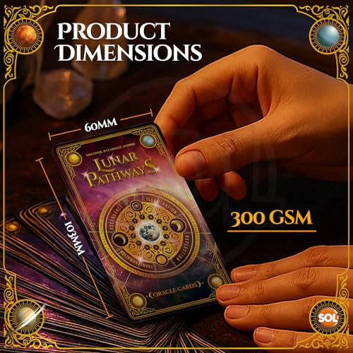 SOL 60pk Lunar Pathways Oracle Cards Deck - Spiritual Oracle Deck