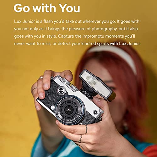 GODOX Lux Junior Speedlite Retro Camera Flash, GN12, 6000K CCT A/M Flash Mode, 28mm Focal Length Compatible with Canon Nikon Sony Fujufilm Digital Film Cameras
