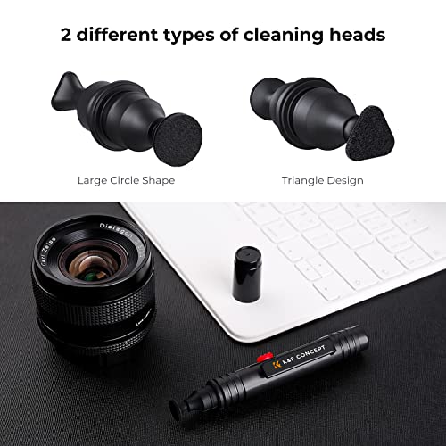 K&F Concept Lens Air Blower, Lens Cleaning Pen with Soft Brush, Double-Sided Carbon Head, Dust Blower for Camera Lens, Optical Lens, Glasses, Cosmos/Valve Index /PS4 PS5 VR Headset
