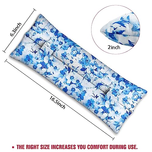 Mastectomy Pillow,Post Heart Surgery Seatbelt Pillow,hysterectomy recovery,c section Recovery,Insert Icebags Pockets chemo port pillow,Pacemaker Seatbelt Protection,Great Breast Cancer Gifts for Women Blue&white