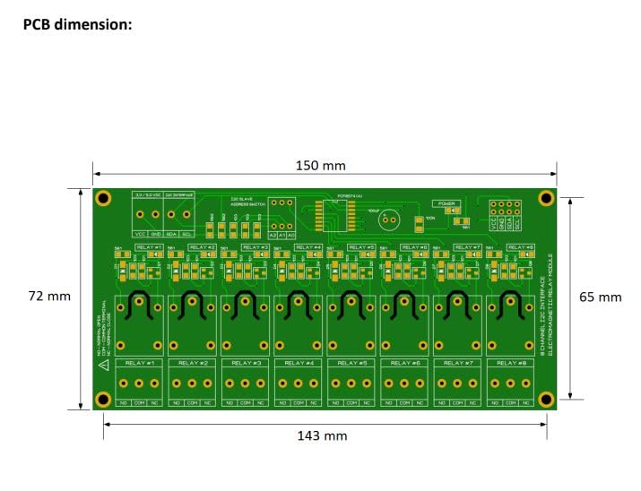 8 Channel I2C Interface Relay Module for Arduino, Raspberry PI, Home Assistant YAML, ESP32, 10A Peak LED Indicator, SPDT Switch Contacts, AC DC Voltage Control, I2C I/O pin Expander
