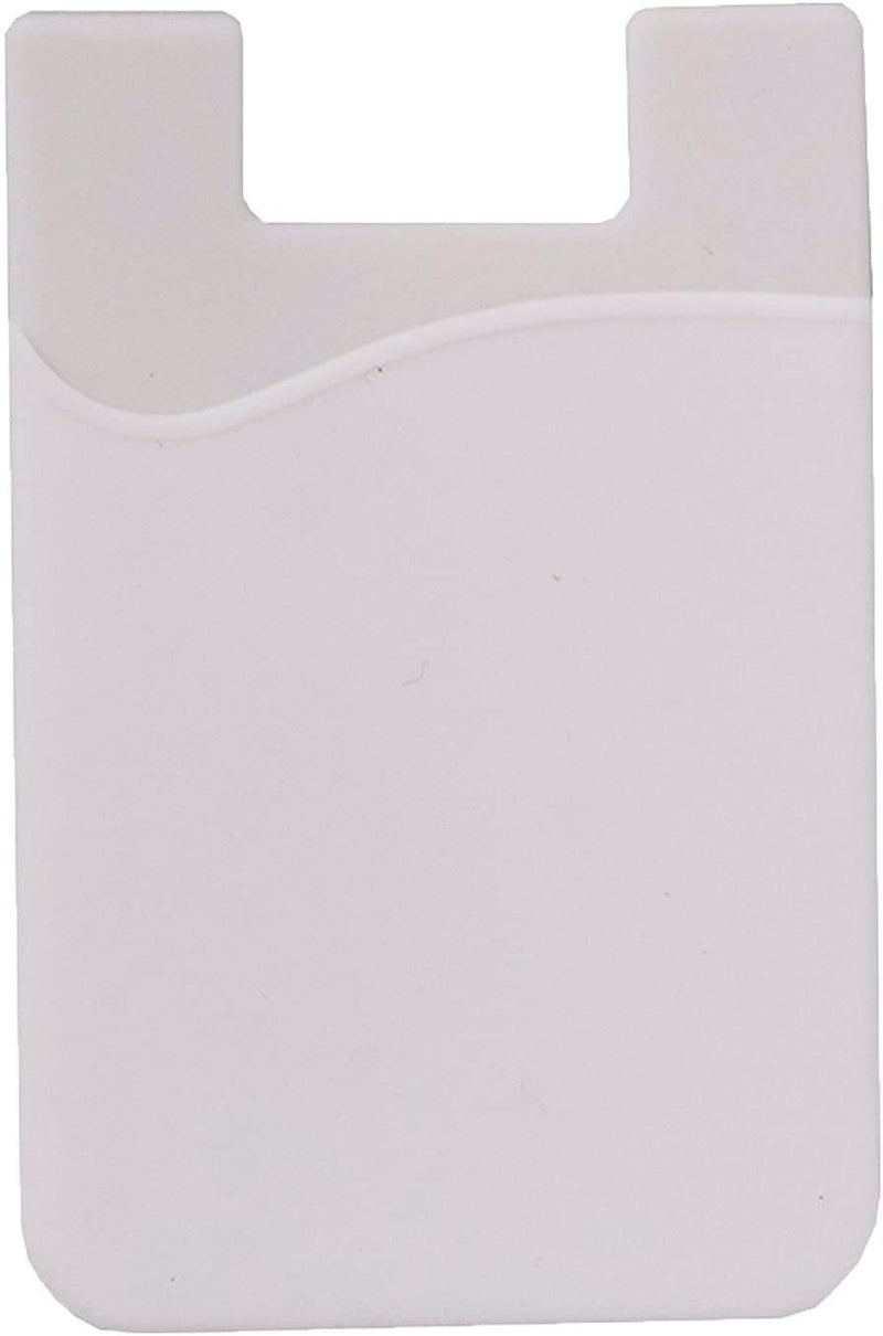 [Australia - AusPower] - Cell Phone Card Holder for Back of Phone Case. Silicone Stick On Pocket Wallet for iPhone, Android & Other Flat Surfaces, Great for Credit Cards, Business Card, Cash & ID Cards (Grey White Black) Grey, White, Black 