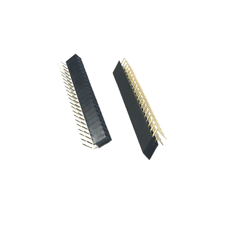 [Australia - AusPower] - ?Pack of 15? 2.54mm Pitch 2x20 40 Pin Double Row Female Right Angle Header Socket Strip Connector 
