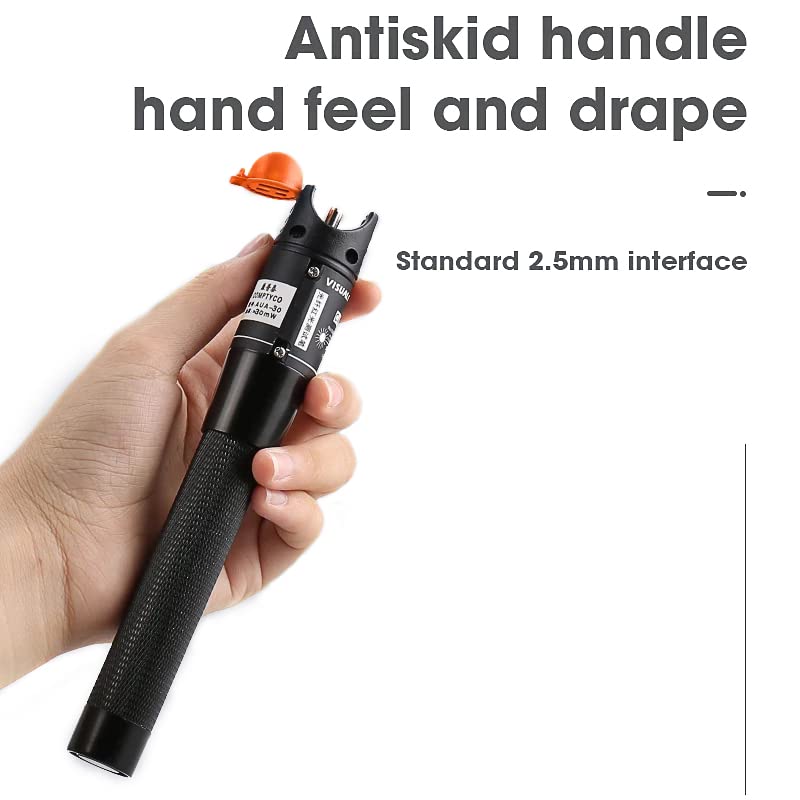 [Australia - AusPower] - Fiber Optic Tester 30MW Visual Fault Locator Optical Cable Tester SC/FC/ST 2.5mm Interface VFL 30km Range for CATV Telecommunications, Network Cable Tester 