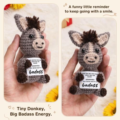 Funny Christian Religious Gifts for Women Christmas Crochet Donkey Christian Religous Gifts for Women