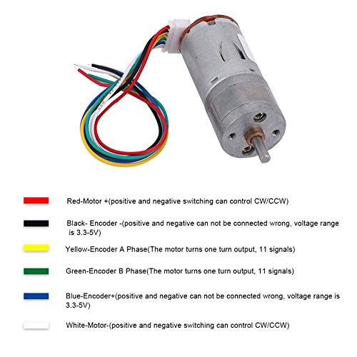 DC12V 200RPM DIY encoder gear motor, with mounting bracket