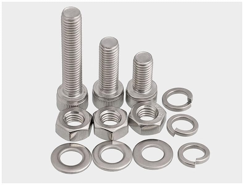 [Australia - AusPower] - 304 Stainless Steel Split Lock Washer Kit, Spring Lock Washer 1/4" 5/16" 3/8" 7/16" 1/2" 5/8",6Sizes/100Pcs 1/4" to 5/8"- 6Sizes Split style 