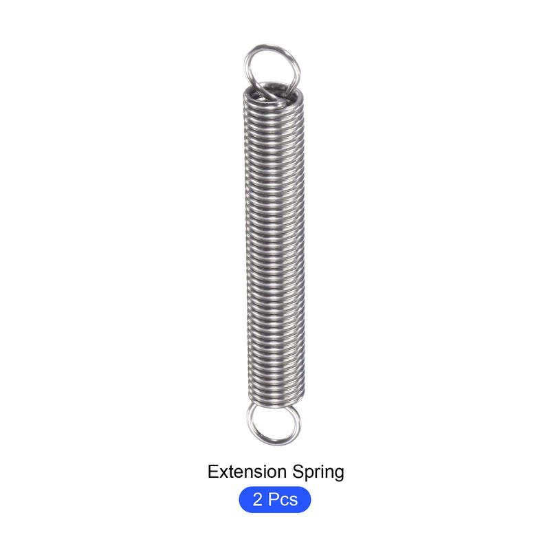 [Australia - AusPower] - METALLIXITY Extension Spring (1.5x12x100mm/0.06"x0.48"x3.94") 2Pcs, 304 Stainless Steel Tension Spring Wire - for Home Repair Construction Machinery 0.06"x0.48"x3.94" 