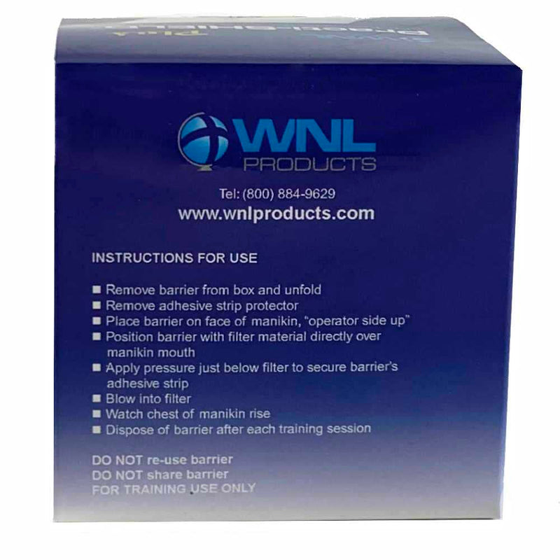 [Australia - AusPower] - WNL Products WL3150P-2PACK CPR Practi-Shield PLUS Deluxe Manikin Training Protectors with Adhesive Strip - 50 Shields 