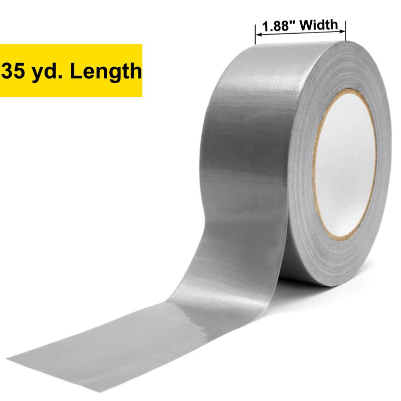 Duct Tape, Silver Grey Duct Tape Bulk for Indoor Outdoor, 1.88 Inches Width x 35 Yard Length (3 Rolls per Pack) 3