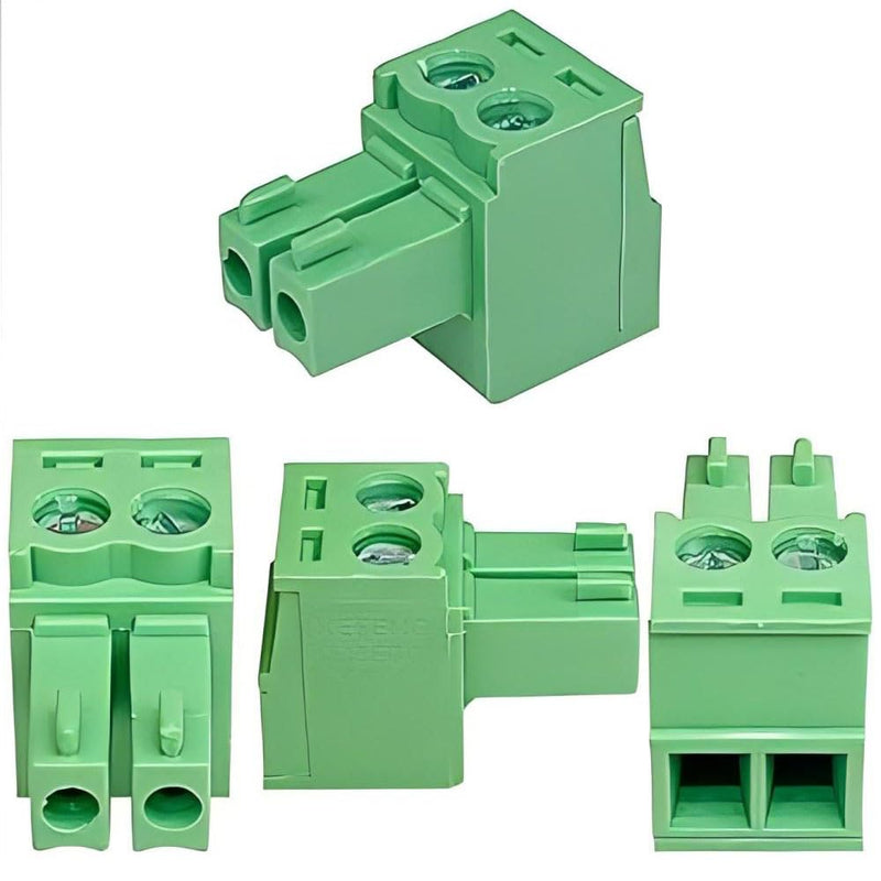 [Australia - AusPower] - Willwewon 10 Sets 2-Pin 15EDGRK 3.81 mm/0.15 Inch Pitch PCB Mount Screw Pluggable Terminal Block Connector for 28-16AWG 2 pin (10 sets) 
