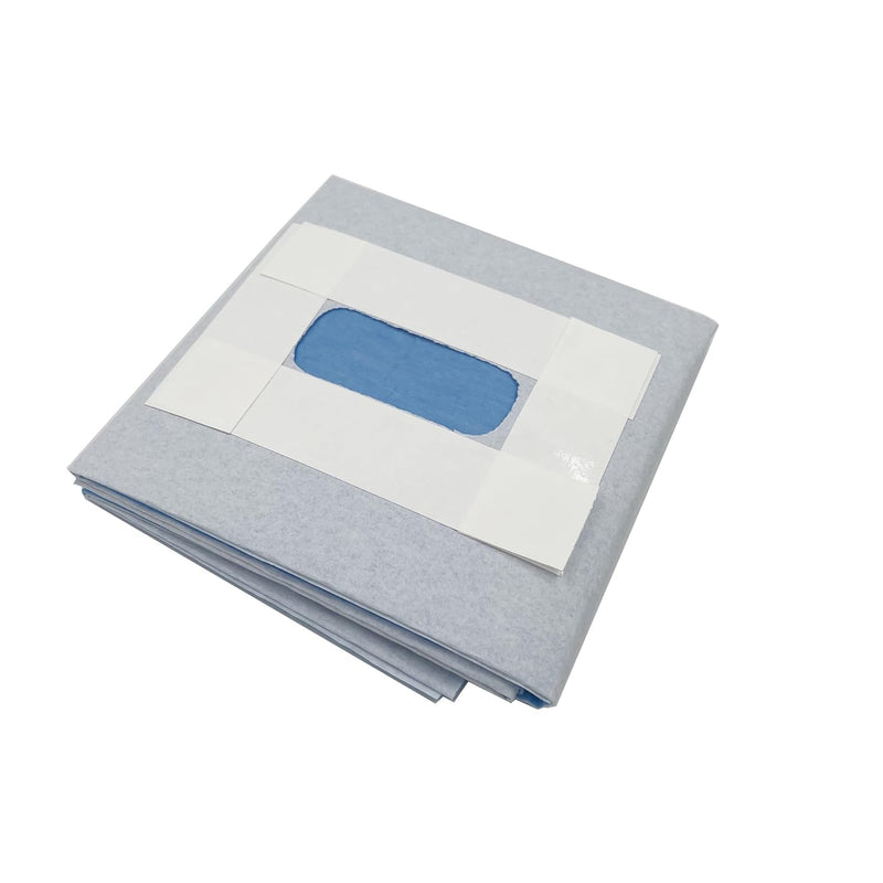 [Australia - AusPower] - Fenestrated Drape Surgical Drape | Sterile Disposable Vet Adhesive Fenestrated Surgical Drape 24"x24" Fenestration Size: 2.4"x1.0" (1) 1 