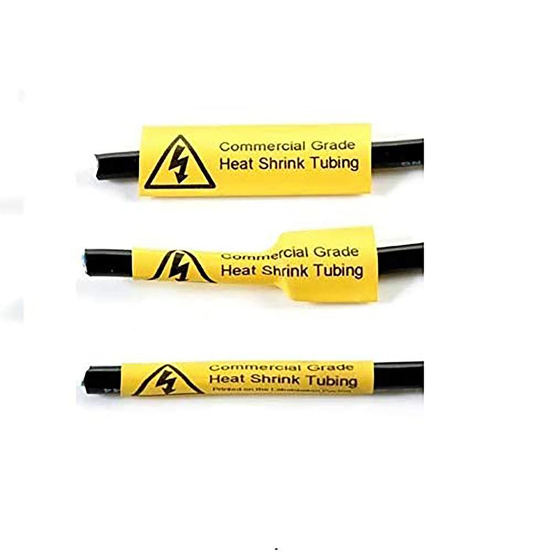 Compatible Industrial Label Tape Replace for DYMO Rhino 18058 Black on Yellow 19mm Heat Shrink Tube Label Tapes 3/4'' x 5' for DYMO Rhino 4200, 5000, 5200, 6000 Label Makers,4-Pack 3/4"