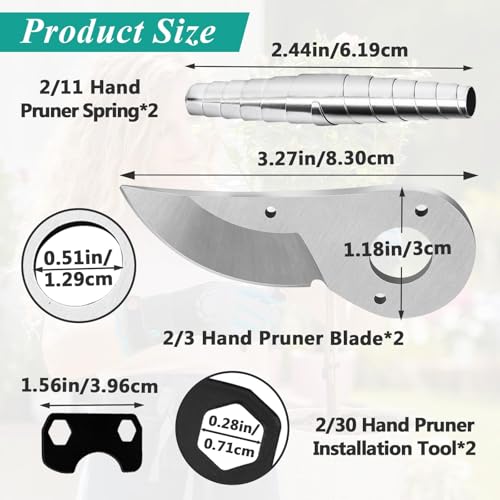 Gfdoso 2-piece hand pruner replacement kit, compatible with Felco pruners, replacement scissors parts