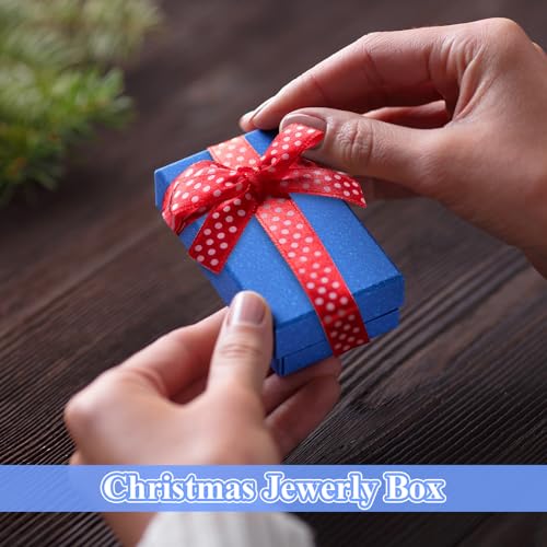 Blue Batiyeer jewelry gift boxes, 36-pack, 3.2 x 2 x 1.2 inches, showcasing elegant storage for jewelry gifts.