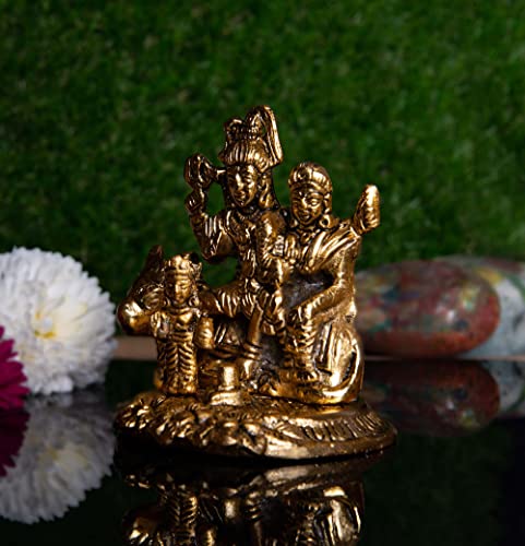 Wonder Care WC_Shiva Statue Figurines Home Decor/The Triadic Heart of Shiva Pariwar with Shiv Ling/Meet My Hindu Gods/Mini Hindu Statues/Statue Shiva/Shiva Lingam/Lord Shiva Car