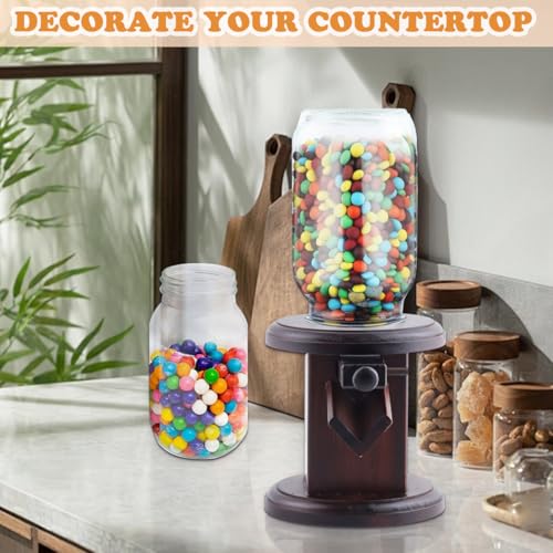 Wooden Candy Dispenser, M&M Dispenser, Cereal Dispenser Countertop | Candy Containers & Storage, Versatile Snack Storage Machine, Suitable for Candy Bean, Cereal, M&M's, Peanuts
