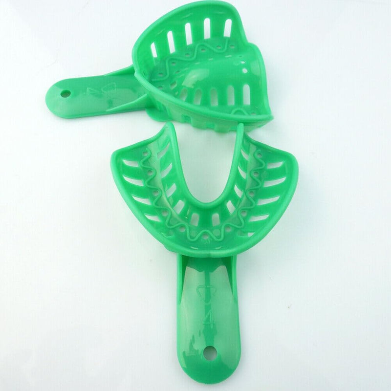 [Australia - AusPower] - Dental Impression Trays Perforated Plastic Materials Teeth Holder for Adult/Children Orthodontics Upper & Lowe 12pcs 