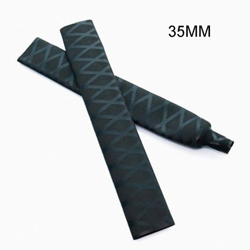 [Australia - AusPower] - Diameter: 25mm 30mm 35mm X-Tube Heat Shrink Sleeve Wrap Fishing Bulding Handle Cork Rod Grip with Non Slip Waterproof and Insulation 40 Inch Lengths Durable Repair Black Diamter:35mm; Length:40'' 