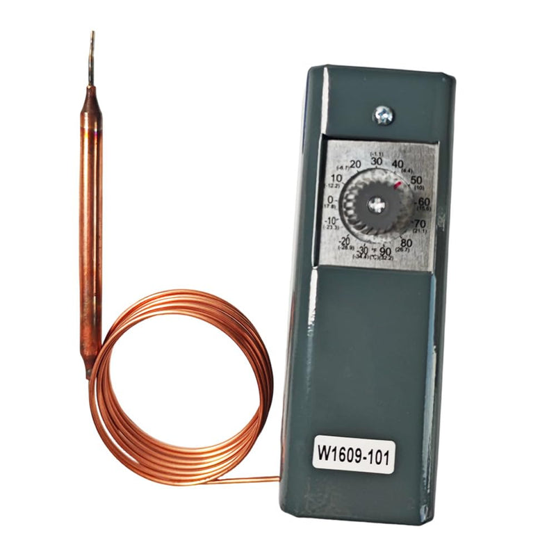 [Australia - AusPower] - Refrigerator Thermostat Temperature Controller, Replacement for W1609-101 Compatible Units, Universal Fit for Freezers/ACS/Cold Rooms (-34°C to 32°C) with 5ft Capillary, OEM 88965-1 