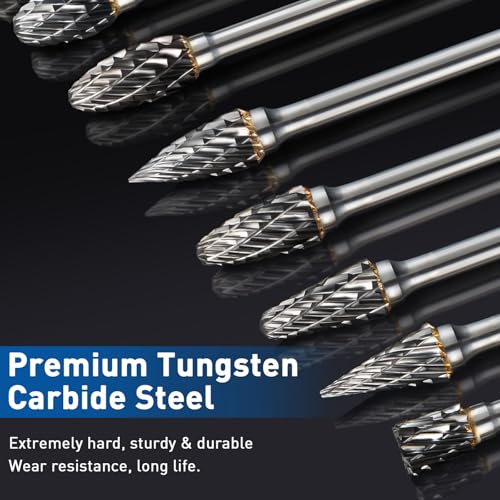 Shengbenhao 30-piece carbide burr set with 1/8-inch shanks for Dremel rotary tools