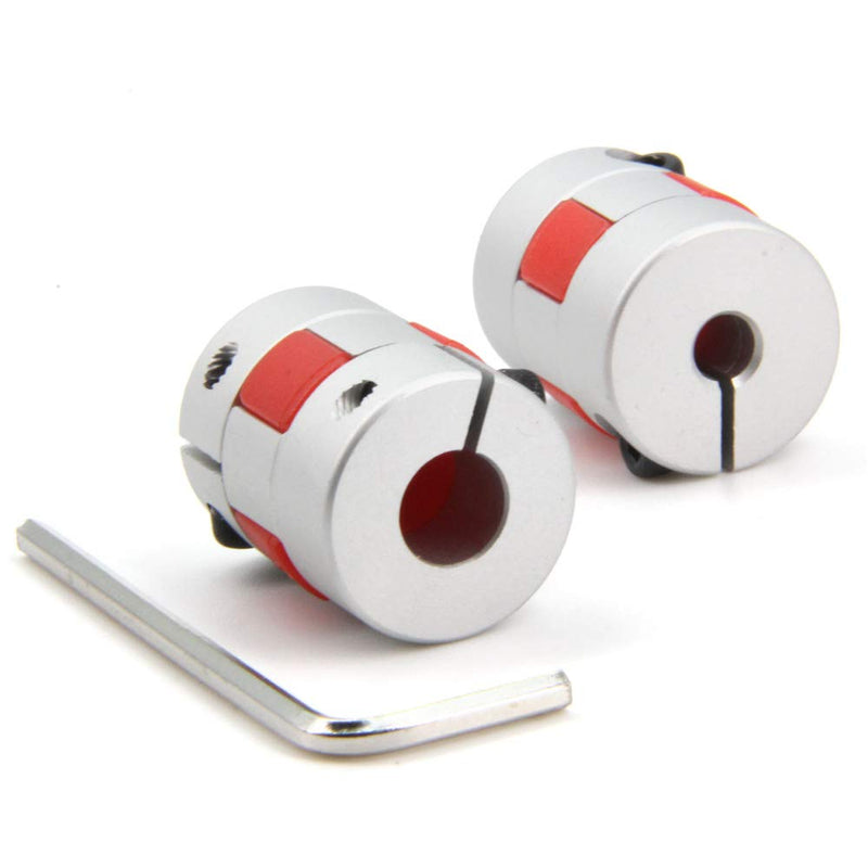 [Australia - AusPower] - Zeberoxyz 2PCS 5mm to 8mm Aluminium Plum Flexible Shaft Coupling Diameter20mm Length25mm 5x8mm Motor Connector Flexible Coupler for 3D Printer CNC Machine and Servo Stepped Motor?5x8mm? D20 L25 