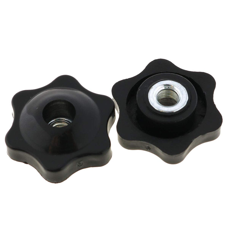 [Australia - AusPower] - E-outstanding 6-Star Knob 6PCS 1/4 Inch Nylon Hexagon Head Thru Knobs Clamping Knobs Jig Knobs Threaded Knob 