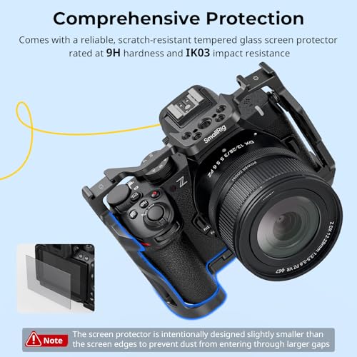 SMALLRIG Z50 II Cage for Nikon Z50 II, Aluminum Alloy Camera Cage with Dual Cold Shoe Mount, 1/4''-20 Threaded Holes, NATO Rail,QD Ports, Quick Release Plate for Arca-Swiss - 4980