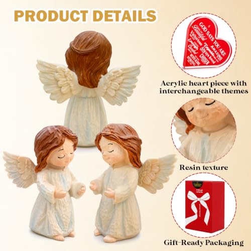 YeleY Christian Gifts for Women, Spiritual Gift Hand-Painted Angel Figurine God