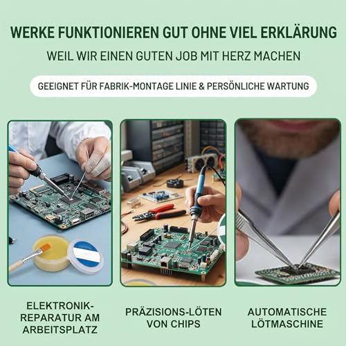 Solder with Flux Set, 100 g, 1 mm Solder and 35 g Rosin Flux, Solder Lead for Electronics Work and Soldering, Practical Soldering Set for Hobby and Professional Use
