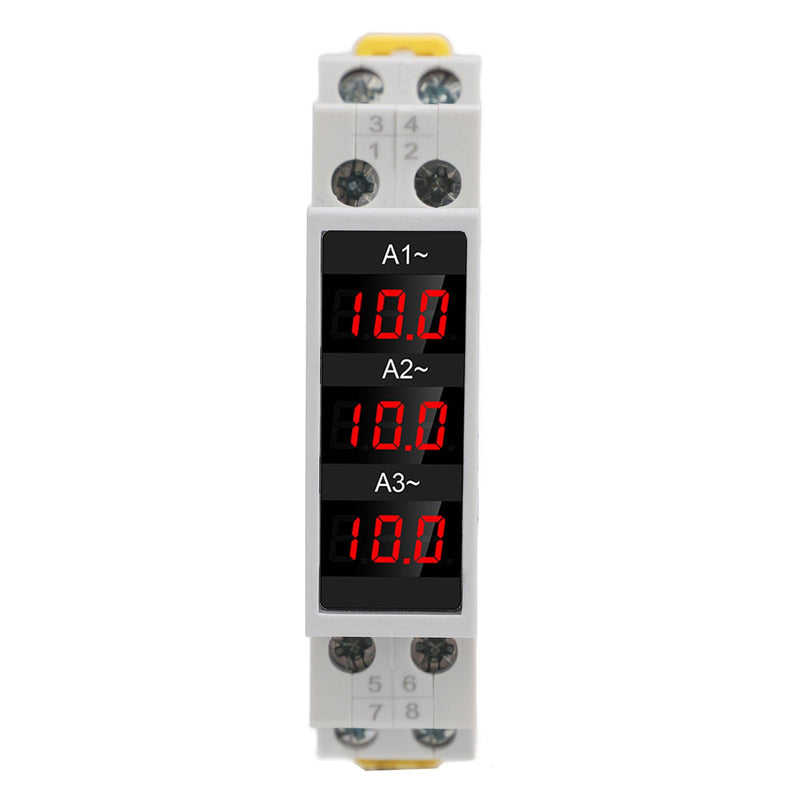 [Australia - AusPower] - LED Digital Display Amp Meter 3 Phase DIN Rail Ammeter 1-100A Trend Display, Wide Measuring Range for Industrial Applications 