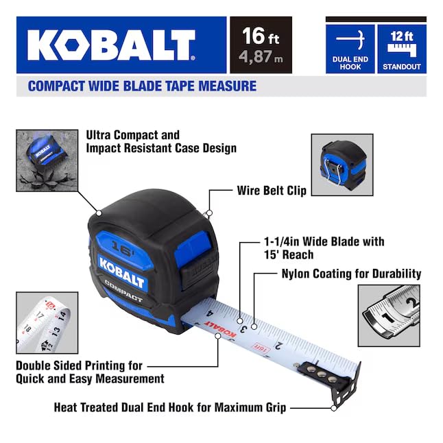 [Australia - AusPower] - K.balt Compact 16-ft Tape Measure 
