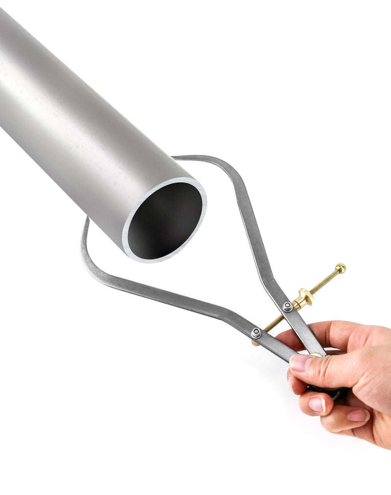 [Australia - AusPower] - QWORK Precision Spring Dividers Calipers, Nut Adjustment 8 Inch Jaw Capacity Outside Calipers 