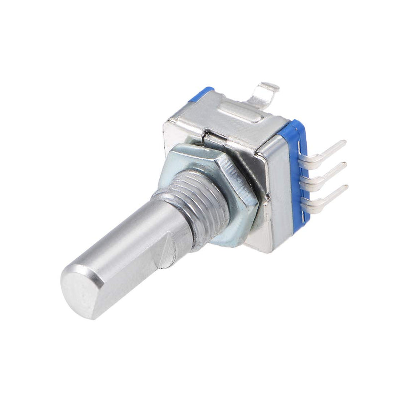 sourcing map 360 Degree Rotary Encoders Code Switch Digital EC11 7 Pins | 20mm D-shaft