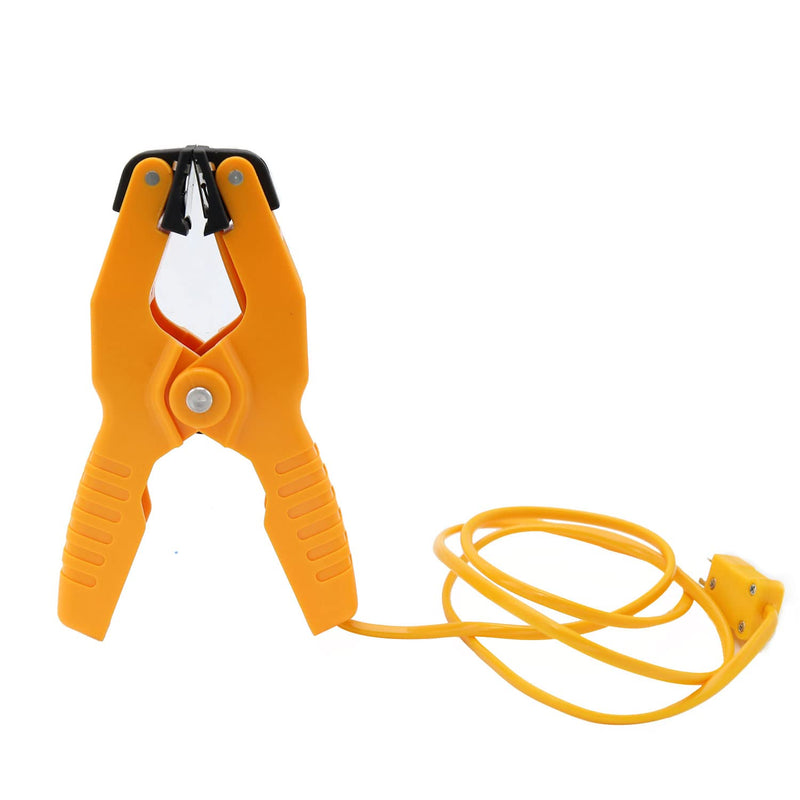 [Australia - AusPower] - Pipe Clamp K-Type Thermocouple Probe, Measures Temperature Range -40 to 392 °F(-40 to 200 °C), Yellow, Hti-Xintai 