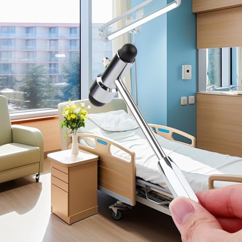 Neurological Reflex Hammer with Brush, High Quality Reflex Diagnostic Hammer for Muscle Reflexes and Nervous System Examinations, Double Plastic Head, Ergonomic Handle, Black
