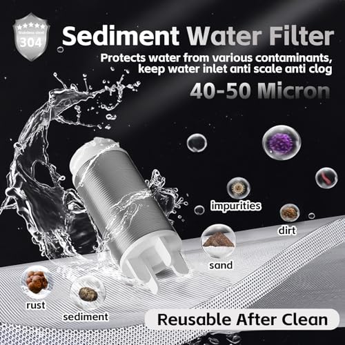 FilaguuAwster MINI brass inline washing machine water filter for faucet mount, sediment filtration housing