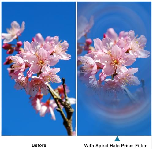 GREEN.L 77mm Spiral Halo Camera Lens Filter Halo Swirl Filter
