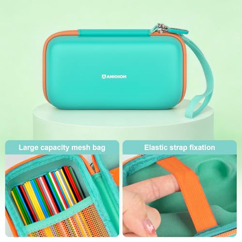 ANKHOH Case Compatible with 3Doodler Start+ Essentials (2025) for 3D Pen Set for Kids, Storage Organizer Holder for Printing Filament Refill and Micro-USB Charger (Box Only) (Green) Green