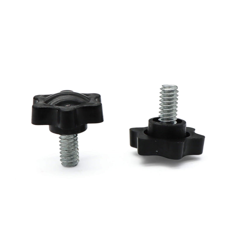 [Australia - AusPower] - Aiwaiufu 1/4"- 20 Threaded Knurled Thumb Nuts, Black Knobs Clamping Screws, Grip Knob Screw 10 Pieces 