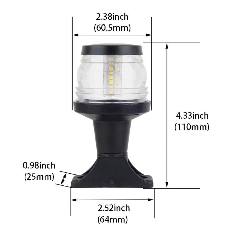 Young Marine Boat All Around LED Fixed Mount Navigation Light, 12-24V