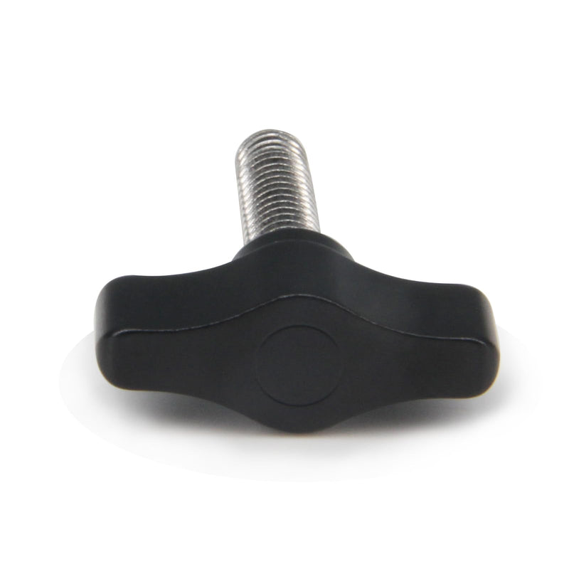 [Australia - AusPower] - Zeberoxyz 4pcs 1/4"-20 x 1" Thumb Screws Stainless Steel with Black Aluminum Knob Standard/Coarse Thread Thumbscrew-Length: 1" (Size: 1") 1" 