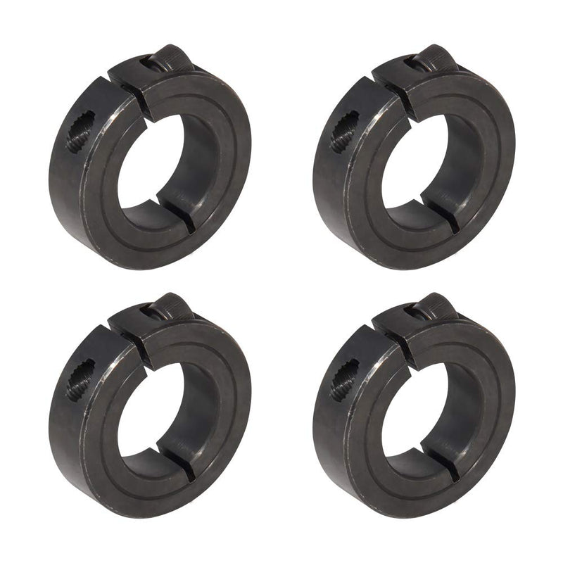 [Australia - AusPower] - AZSSMUK Single Split Clamp-On Shaft Collars of Metal Material 1/2 inch Bore Set Screw 