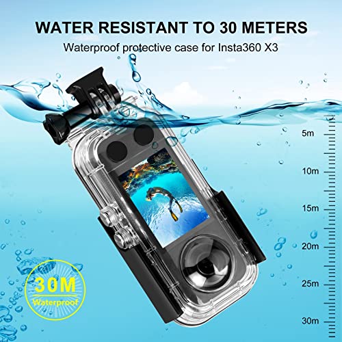 PULUZ 30m/98ft Dive Housing Case for Insta360 x3 Accessories Underwater Housing Cover Protective Case PC Shell, Underwater Photography Cameras for Insta360 x3 Waterproof
