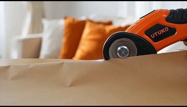 Electric Cardboard Cutter, 3500mAh Cordless Electric Scissors Orange