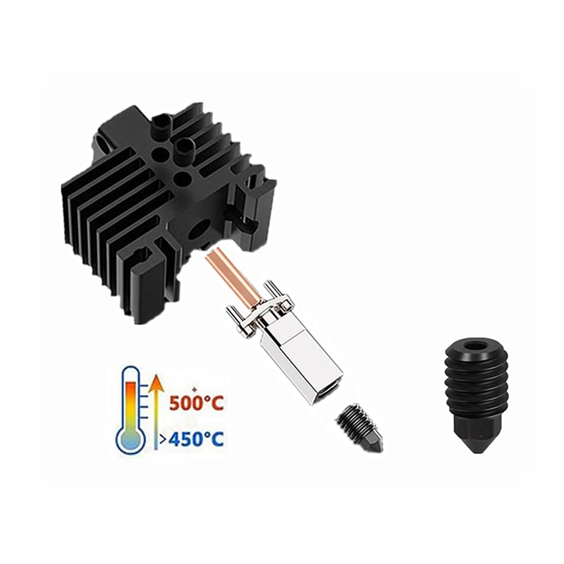 [Australia - AusPower] - 2 Pack 3D Printer Upgraded Nozzle Hardened Steel Clone High Flow High-Temperature Single Hole Nozzle for Bambu Lab x1c p1p Upgraded Hotend (0.6mm) 0.6mm 