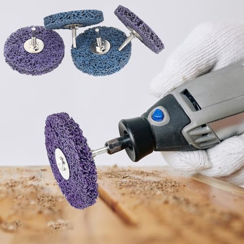 CSD Disc 100 mm, Pack of 5 CBS Sanding Disc, Coarse Cleaning Disc, Sanding Discs for Angle Grinders (2 Blue, 2 Purple, 1 Black) 2 Blue 2 Purple 1 Black